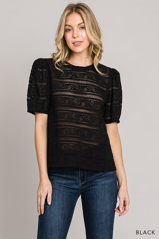 Lace Top - Black